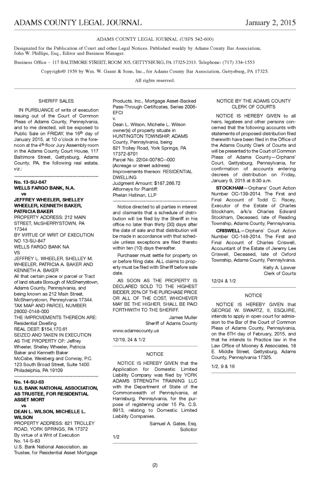 Mooney & Associates, Attorneys at Law Gettysburg, PA Office