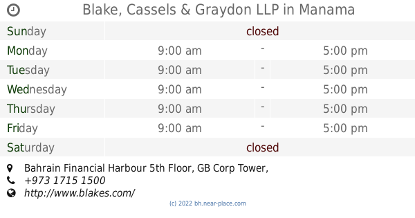 Blake, Cassels & Graydon LLP Manama, Bahrain Office