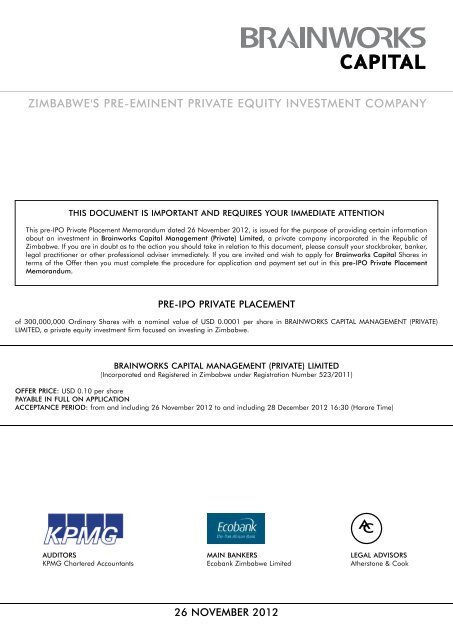 Atherstone and Cook Legal Practitioners Harare Province, Zimbabwe Office