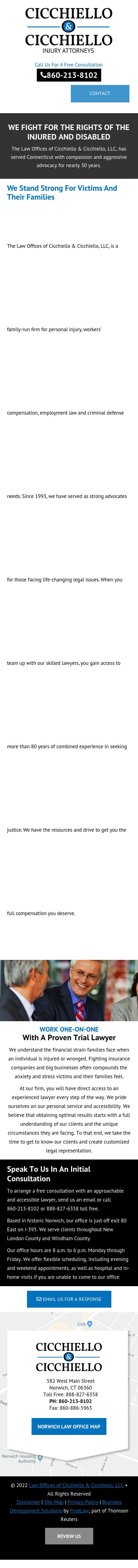 Cicchiello & Cicchiello LLP Norwich, CT Office