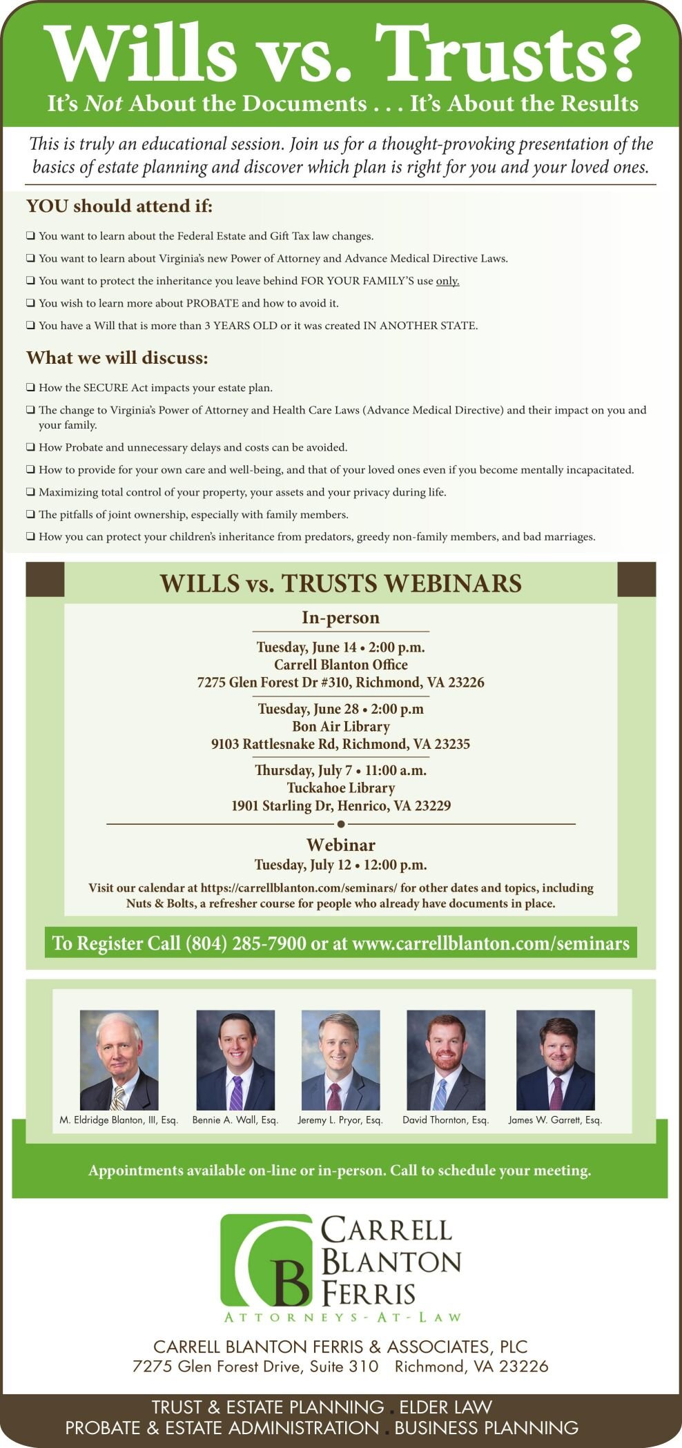 Virginia Estate & Trust Law, PLC Richmond,  Office