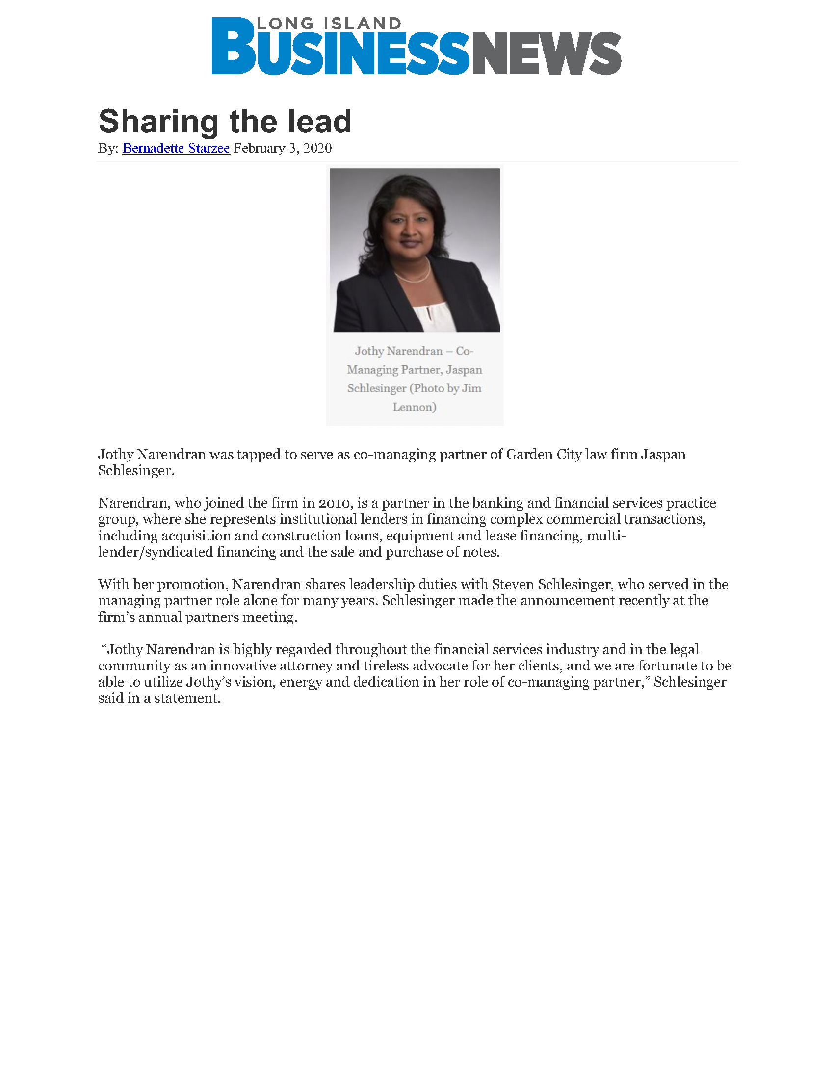 Jaspan Schlesinger Narendran LLP Garden City, NY Office