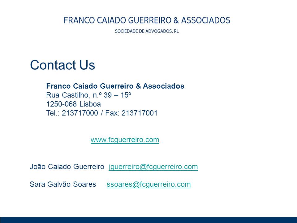 Caiado Guerreiro Lisboa, Portugal Office