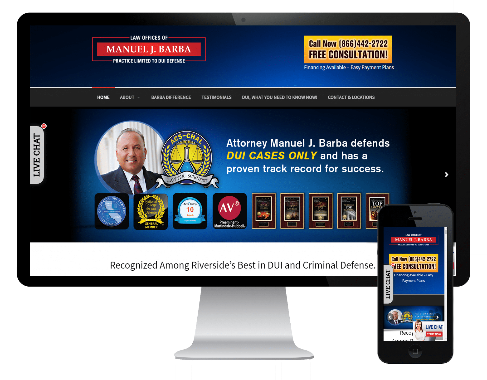 Law Offices of Manuel J. Barba Riverside, CA Office