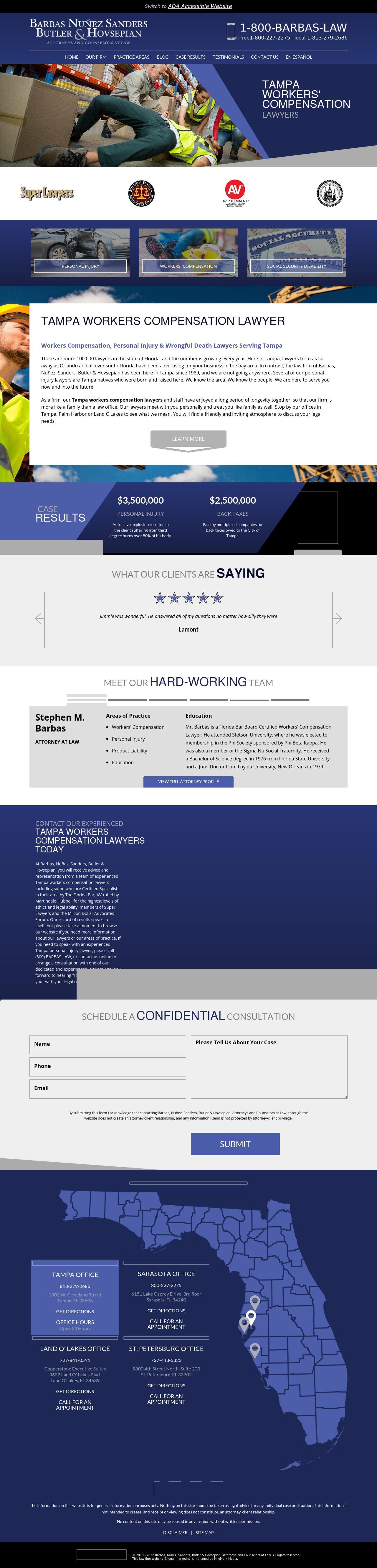 Barbas, Nunez, Sanders, Butler & Hovsepian Tampa, FL Office