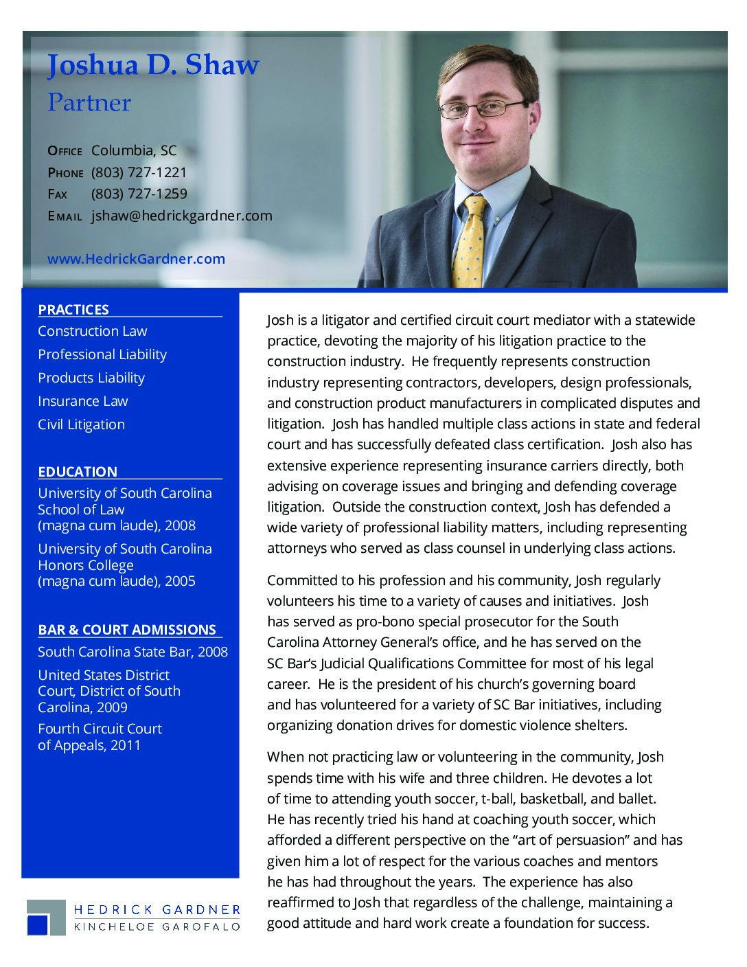 Hedrick Gardner Kincheloe & Garofalo LLP Columbia, SC Office