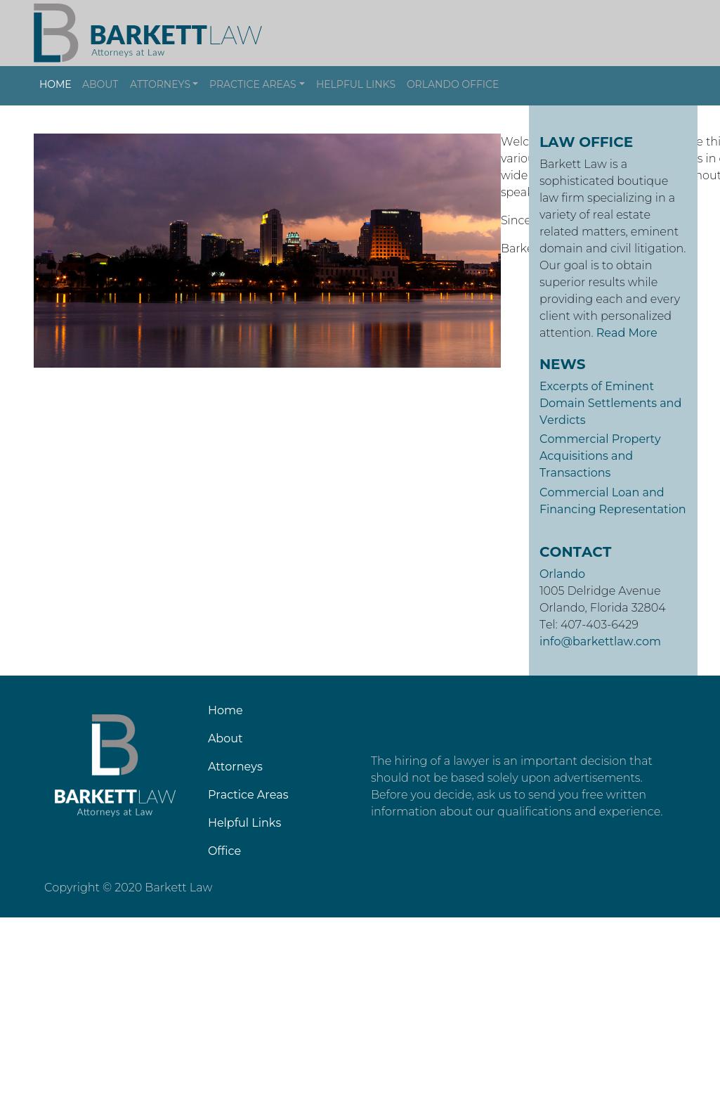 Barkett Law Orlando,  Office