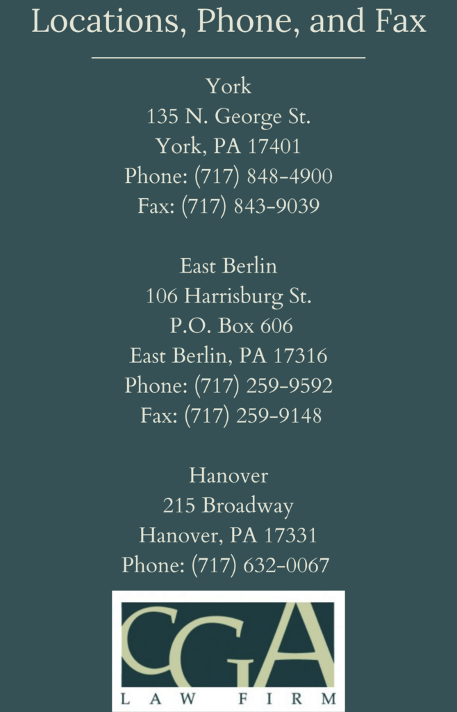 CGA Law Firm East Berlin, PA Office