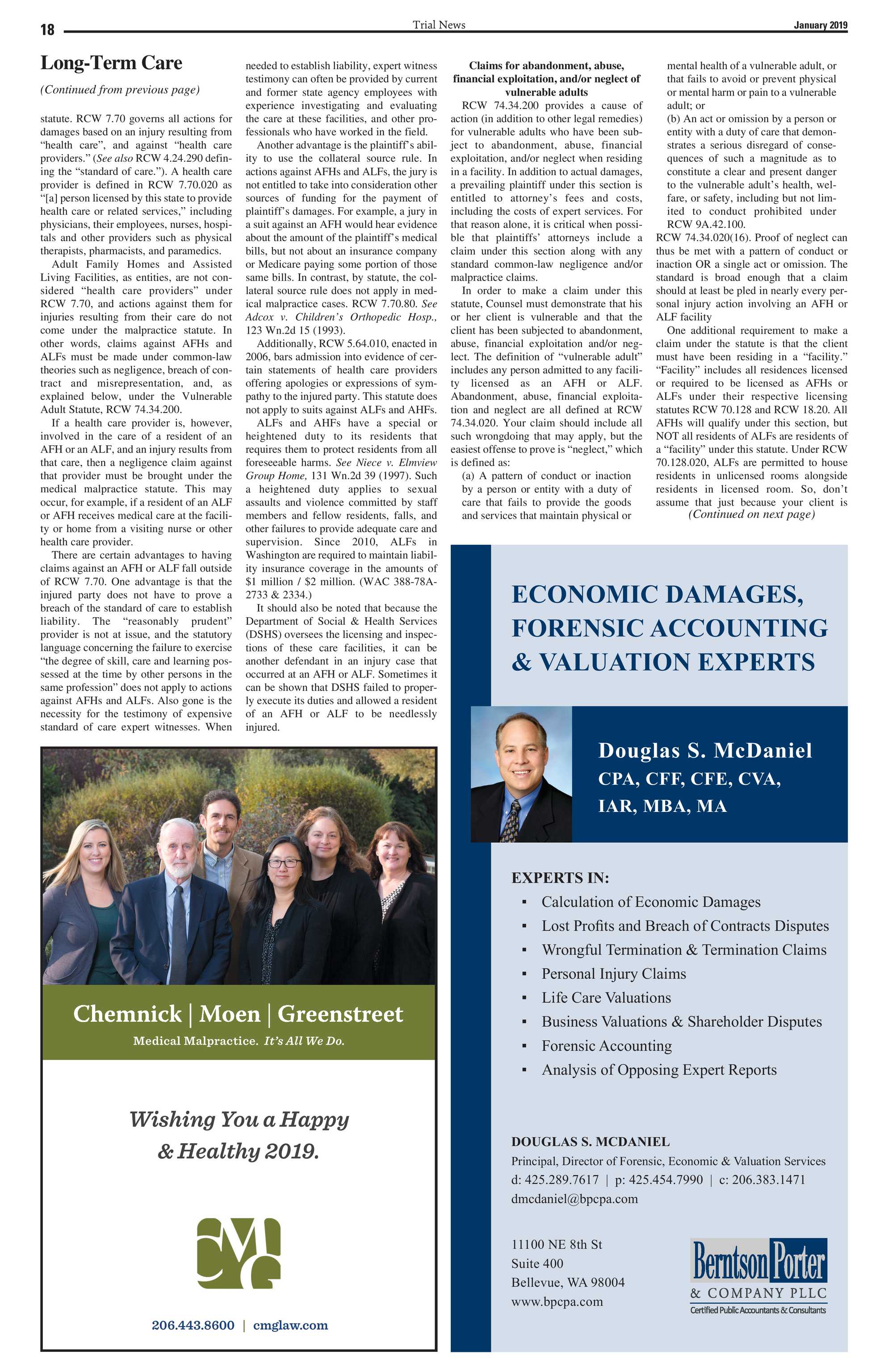 Chemnick, Moen & Greenstreet, PC Seattle, WA Office