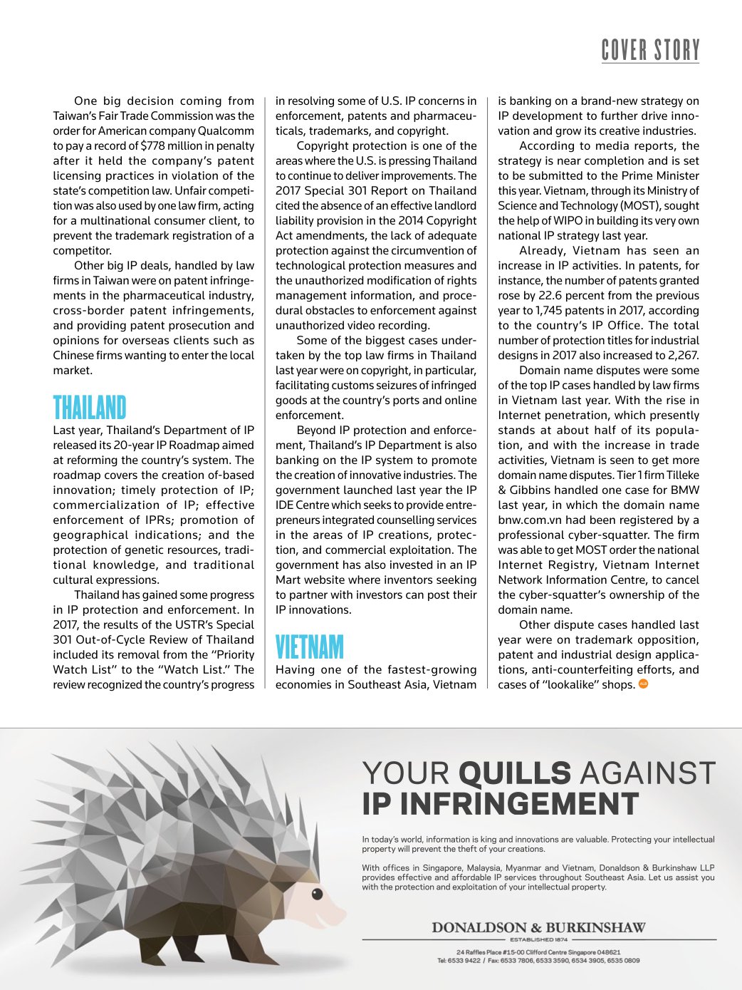 Donaldson & Burkinshaw LLP Singapore Office