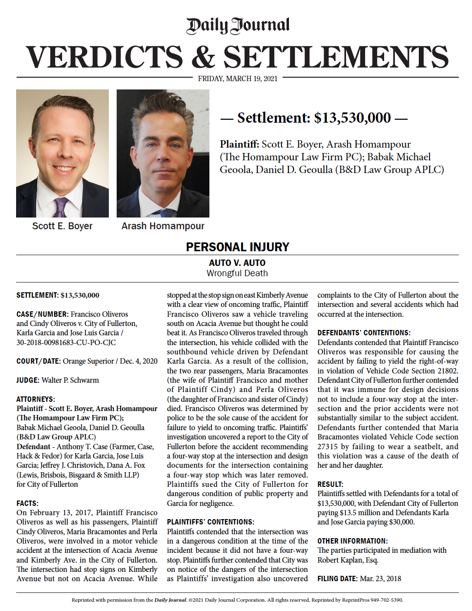 Farmer, Case & Fedor, Attorneys At Law San Diego, CA Office