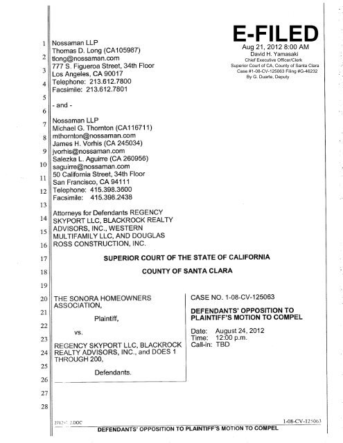 Nossaman LLP San Francisco, CA Office