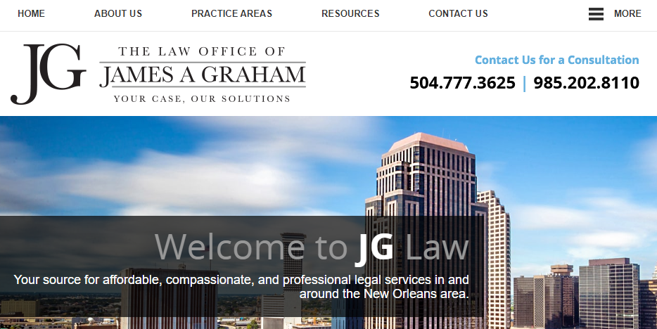 The Law Office of James A. Graham LLC New Orleans, LA Office