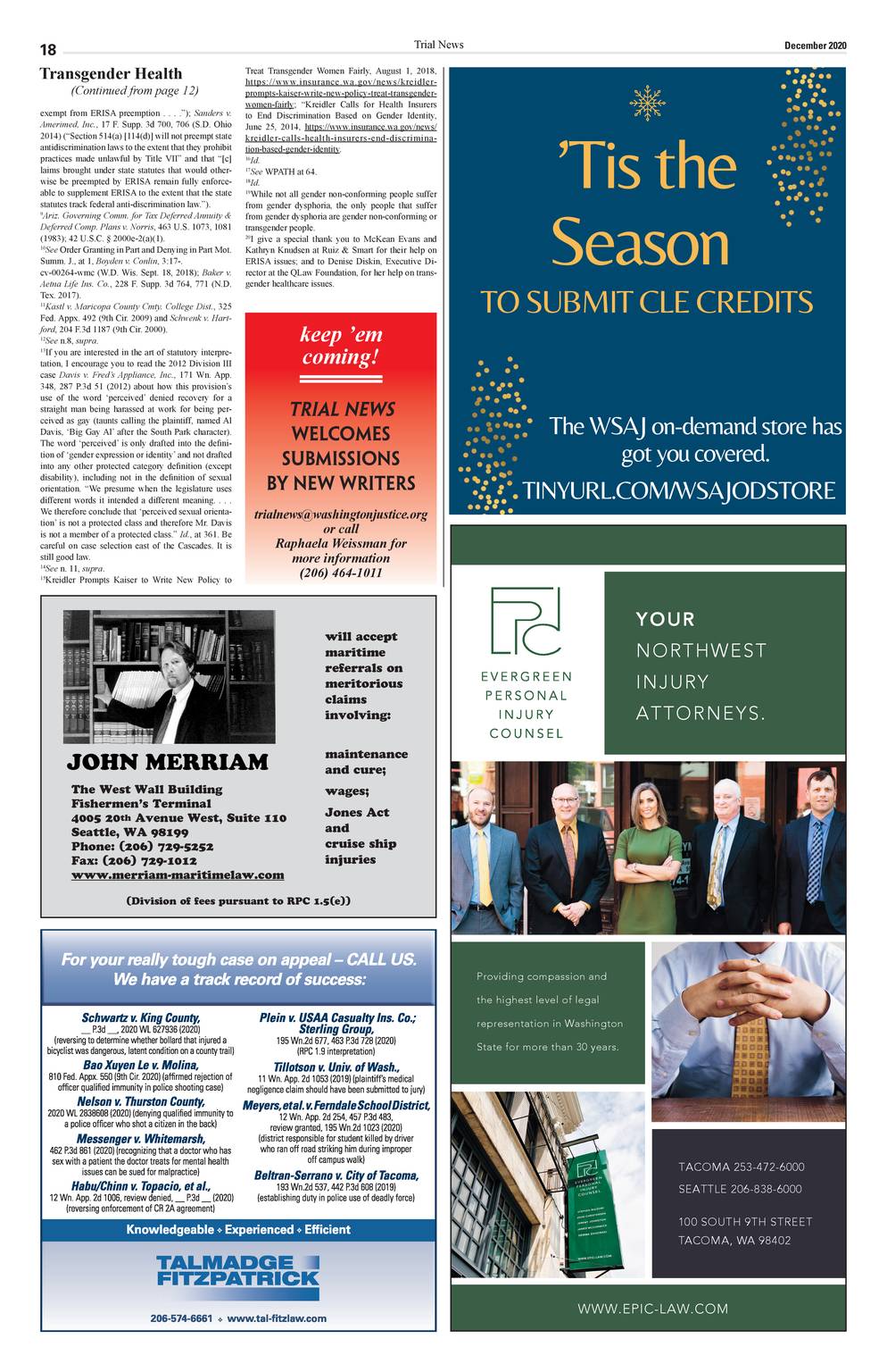 Evergreen Personal Injury Counsel Tacoma,  Office