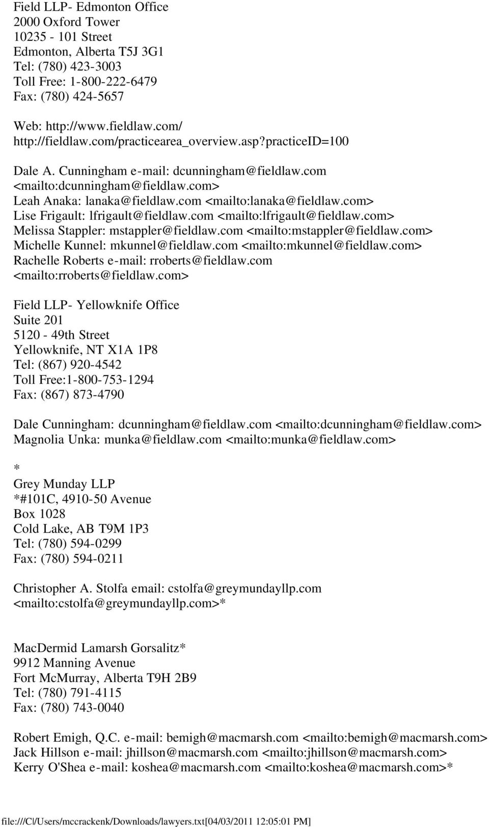 MacDermid Lamarsh Fort McMurray, Canada Office