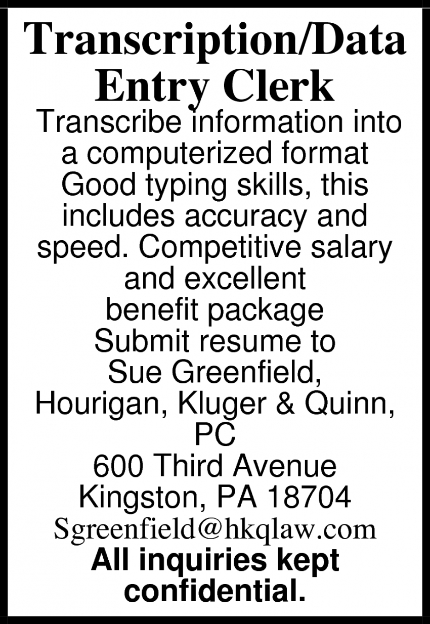 Hourigan, Kluger & Quinn Kingston, PA Office