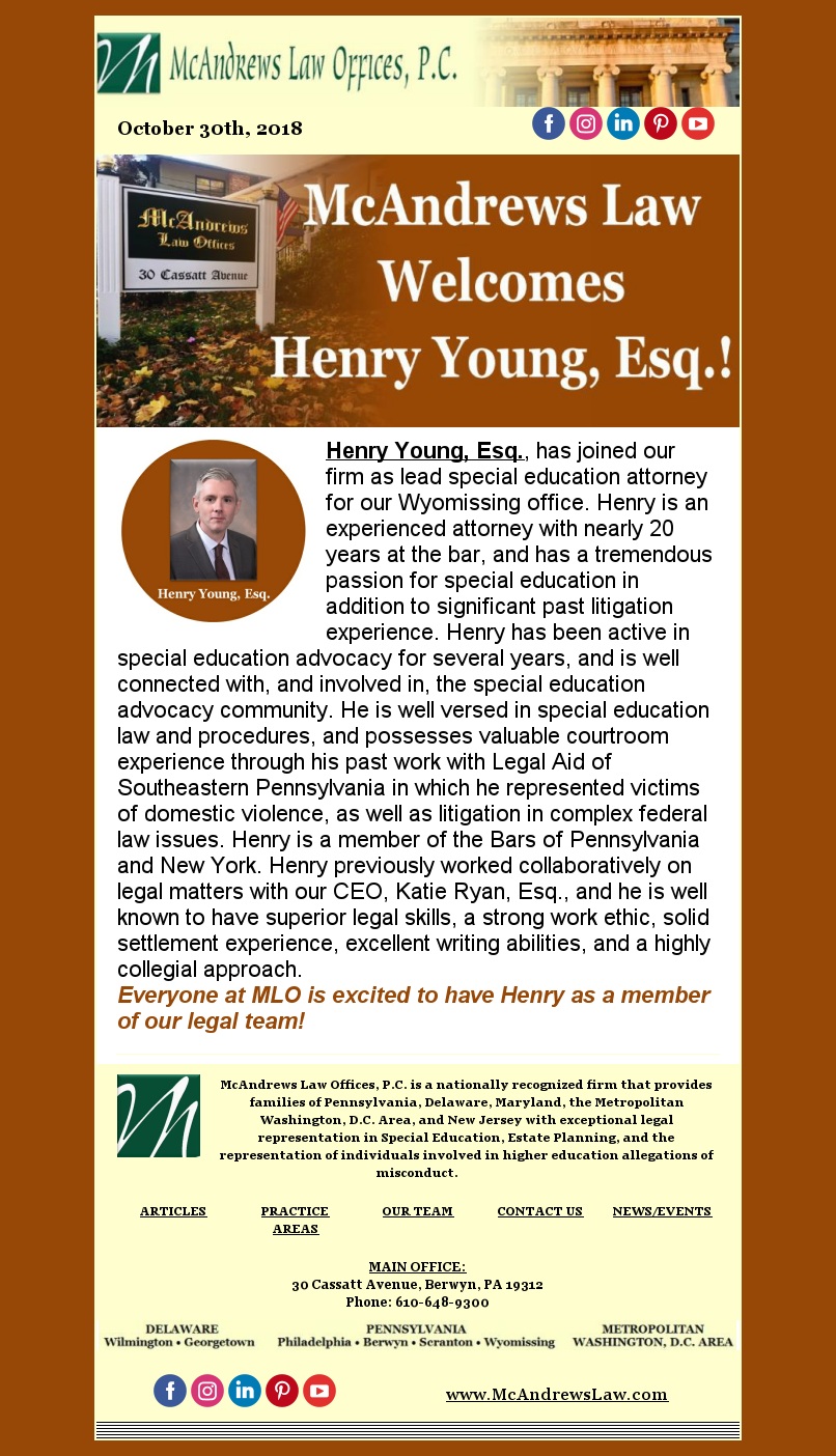 McAndrews Law Offices Berwyn, PA Office