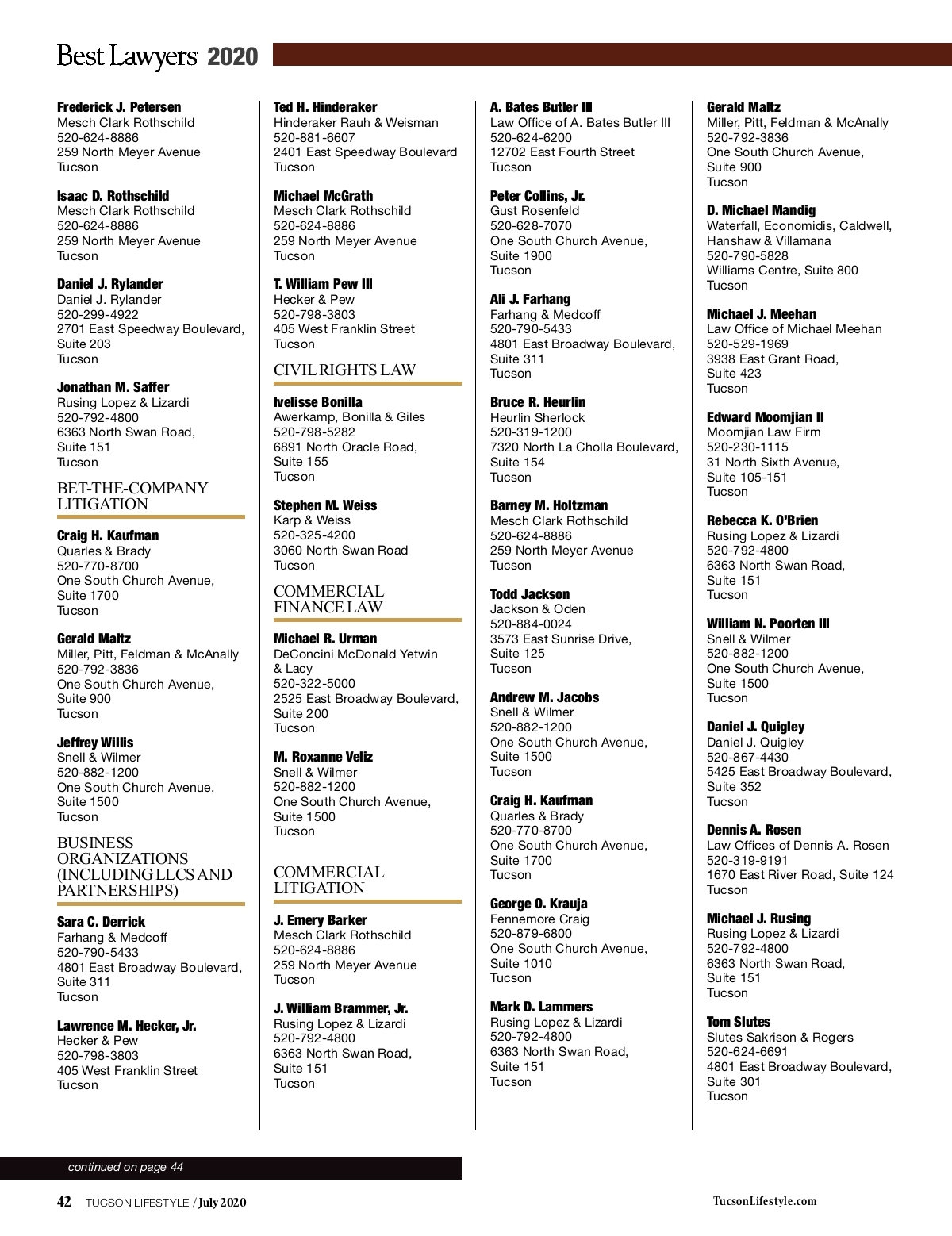 The Law Office of A. Bates Butler III, LLC Tucson,  Office