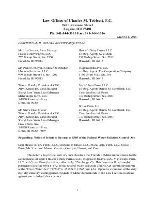 Law Offices of Charles M. Tebbutt, P.C Eugene, OR Office