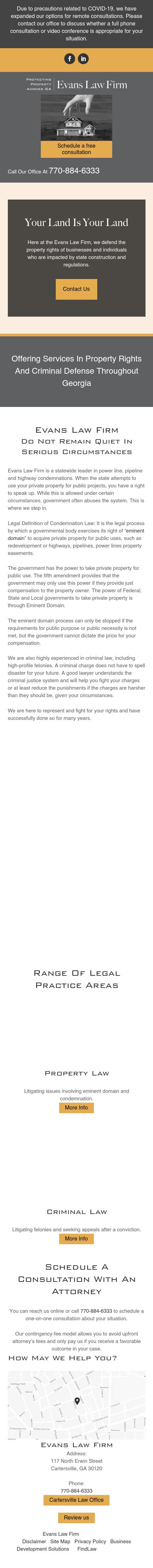 Evans Law Firm Cartersville, GA Office