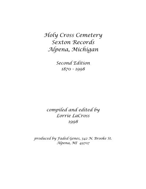 White and Wojda Alpena,  Office