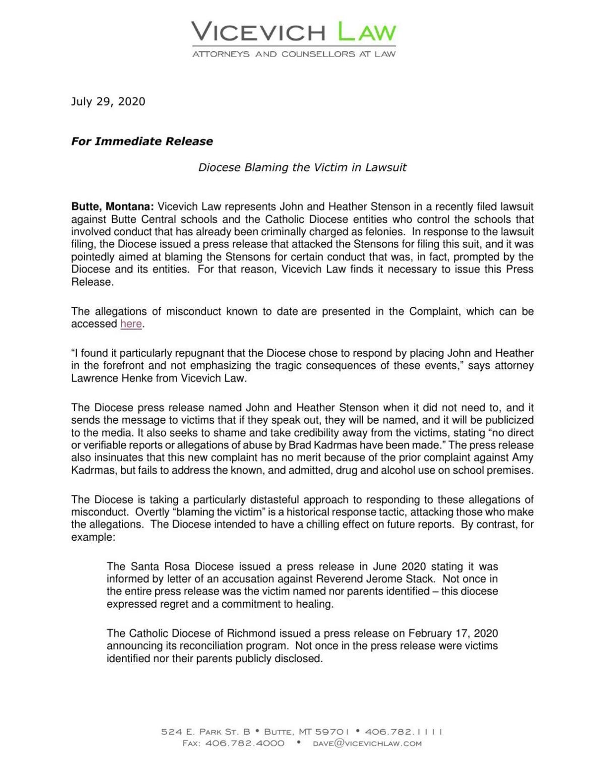 Vicevich Law Butte,  Office