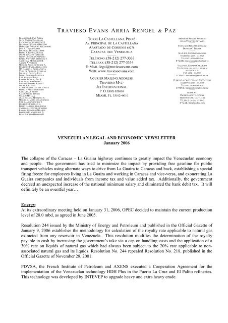 Travieso Evans Arria Rengel & Paz Caracas, Venezuela Office