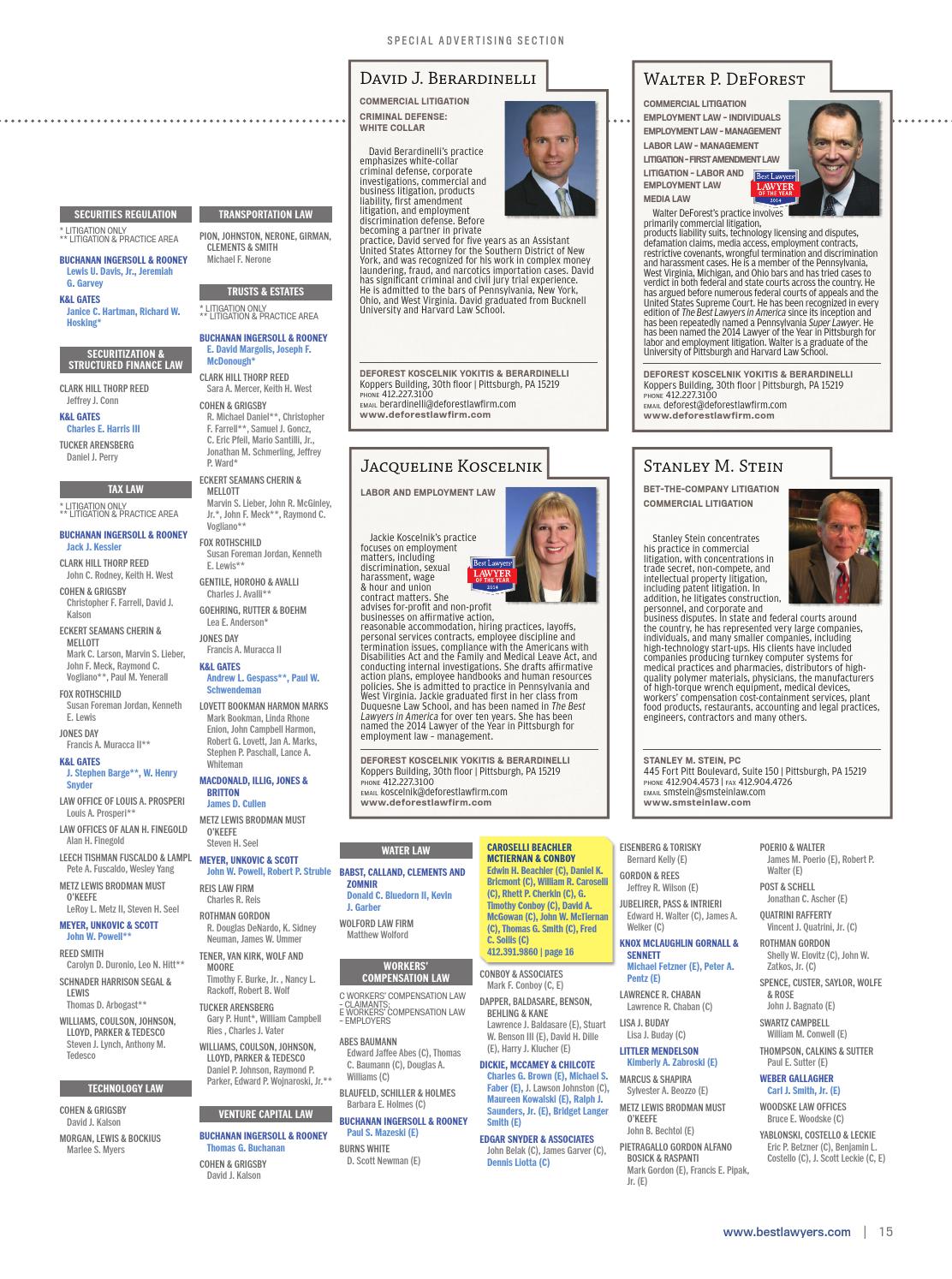 DeForest Koscelnik & Berardinelli Pittsburgh, PA Office