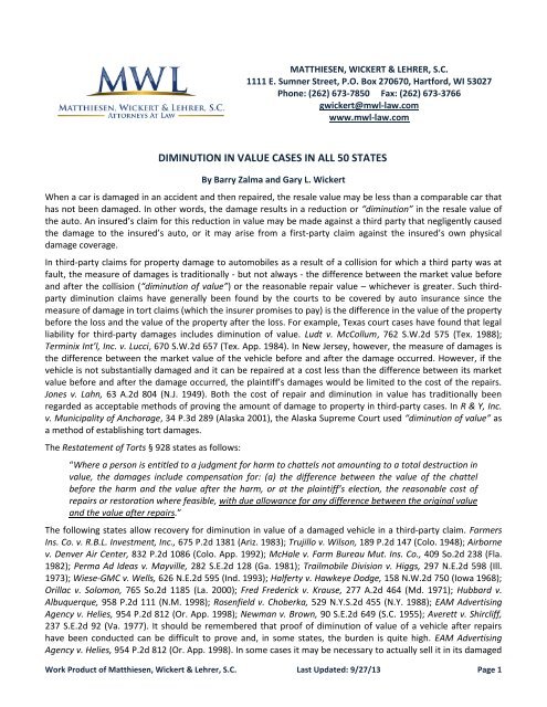 Matthiesen, Wickert & Lehrer, SC Hartford, WI Office