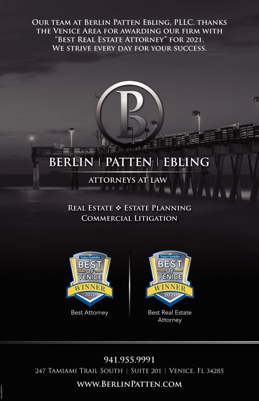 Berlin Patten Ebling PLLC Venice, FL Office
