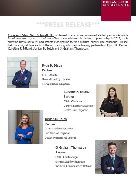 Copeland Stair Valz & Lovell, LLP Charleston, SC Office