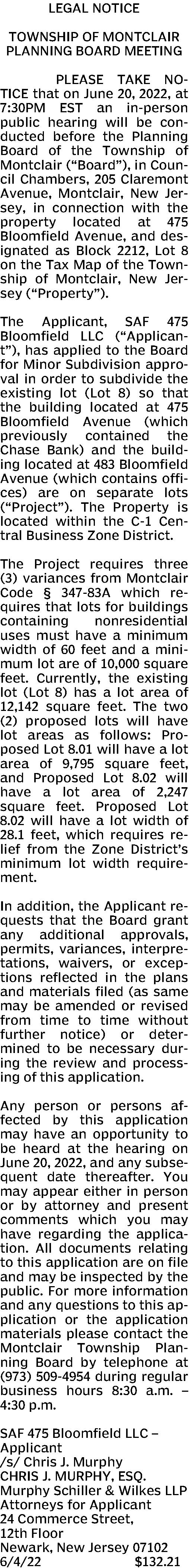 Murphy Schiller & Wilkes LLP Newark,  Office