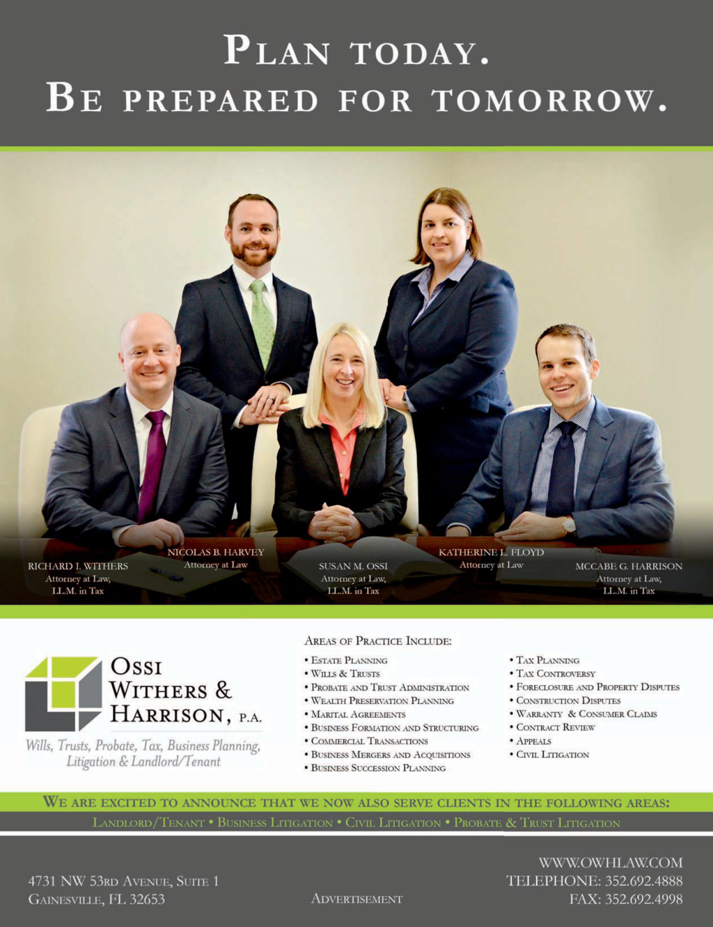 The Law Office of McCabe G. Harrison, P.A Gainesville,  Office