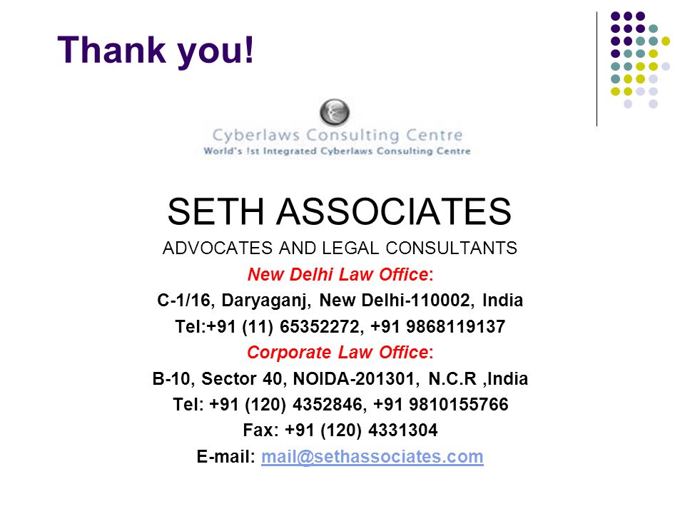 SETH ASSOCIATES Noida, India Office