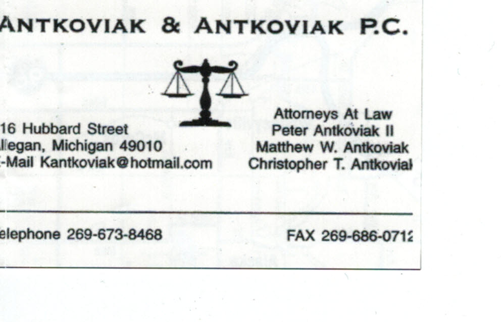 Antkoviak & Antkoviak PC Allegan,  Office