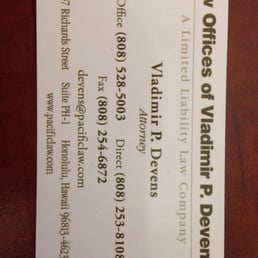 The Law Offices Of Vladimir P Devens LLC Honolulu, HI Office