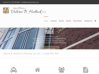 Law Office of Valerie B. Hedrick, P. C Klamath Falls,  Office
