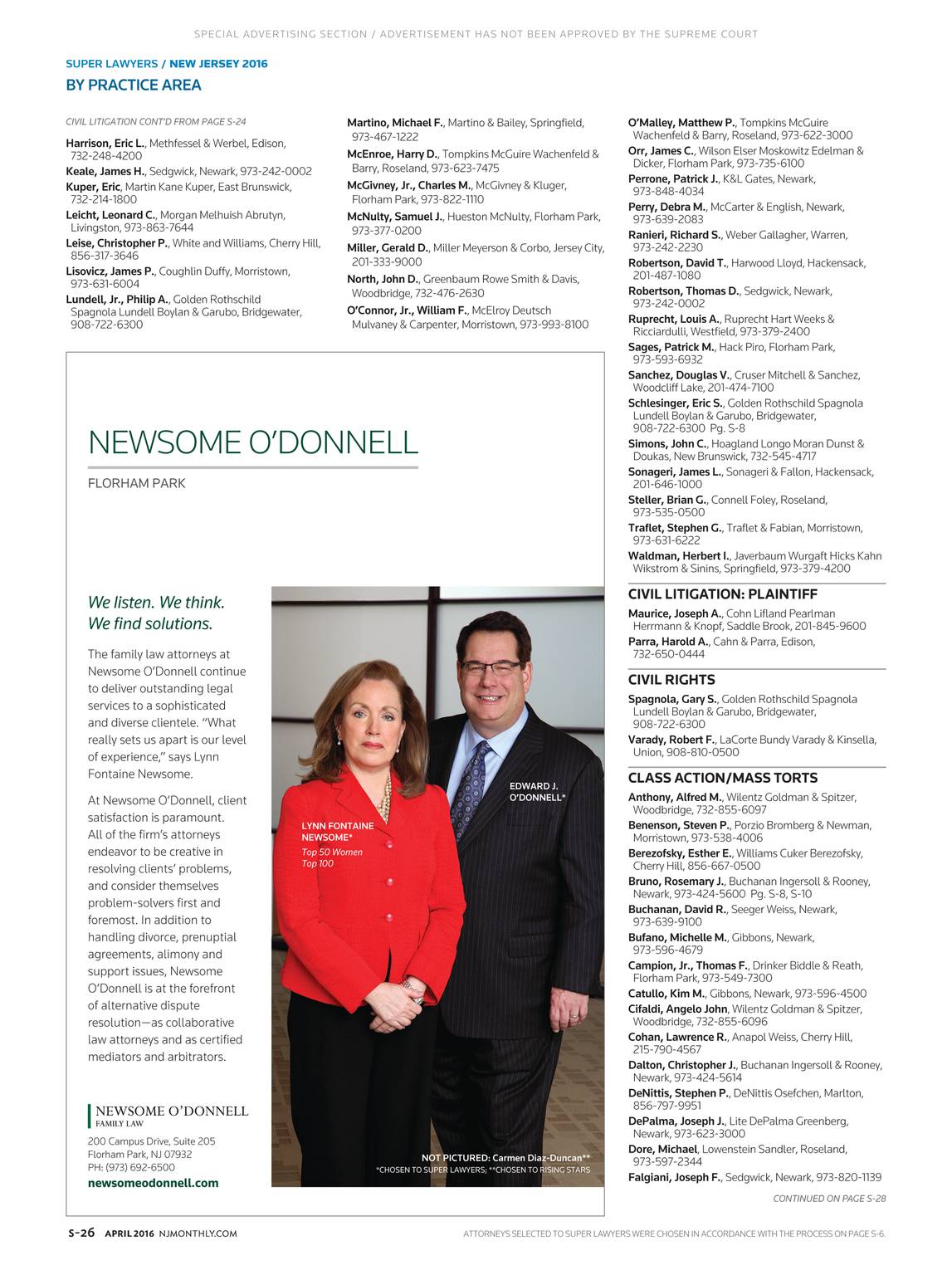 Newsome O'Donnell, LLC Florham Park,  Office
