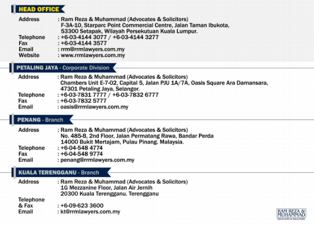 Ram Reza & Muhammad Petaling Jaya, Malaysia Office