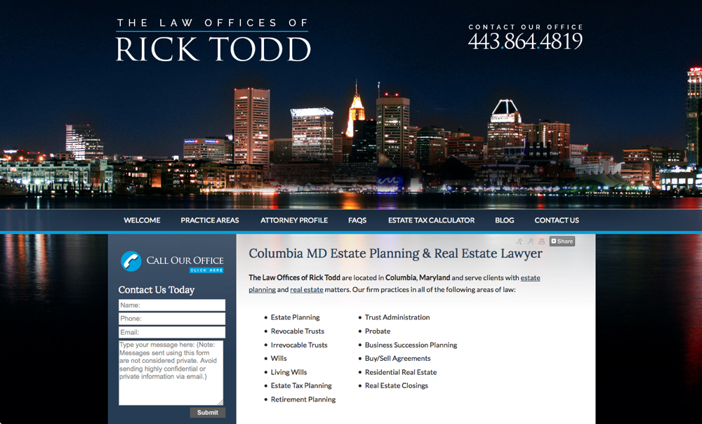 The Law Offices of Rick Todd Columbia, MD Office