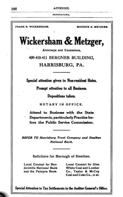 Metzger, Wickersham Millersburg, PA Office