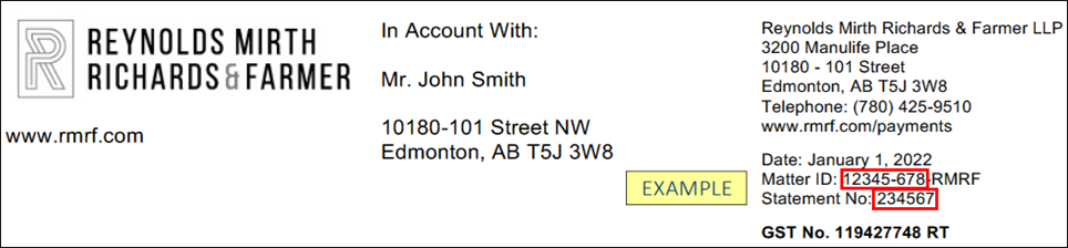 Reynolds Mirth Richards & Farmer LLP Edmonton, Canada Office