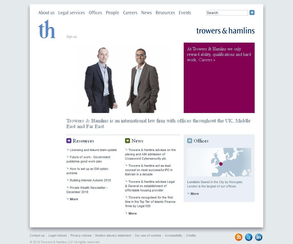 Trowers & Hamlins LLP Abu Dhabi, United Arab Emirates Office