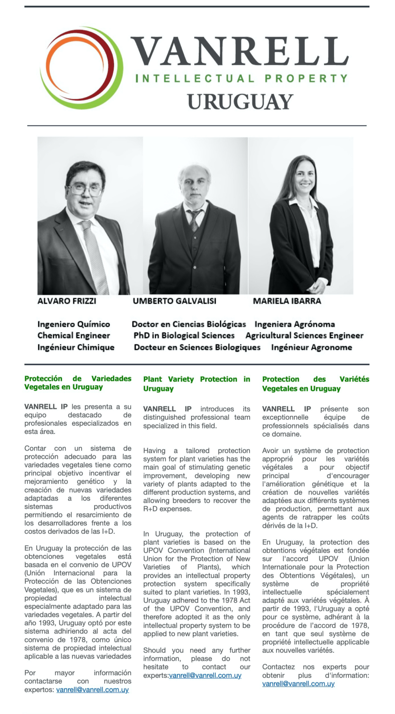 Vanrell Propiedad Intelectual-Abogados Montevideo, Uruguay Office