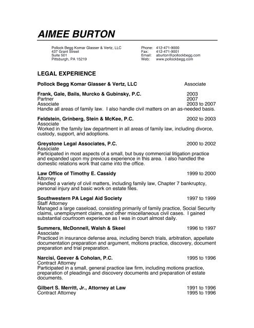 Pollock Begg Komar Glasser & Vertz LLC Pittsburgh, PA Office