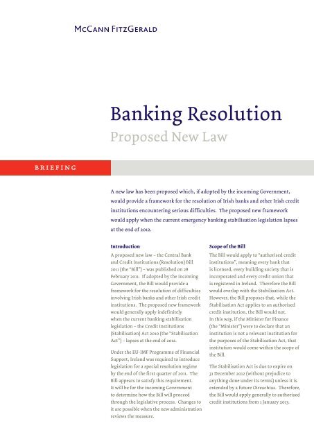 McCann  FitzGerald Brussels, Belgium Office