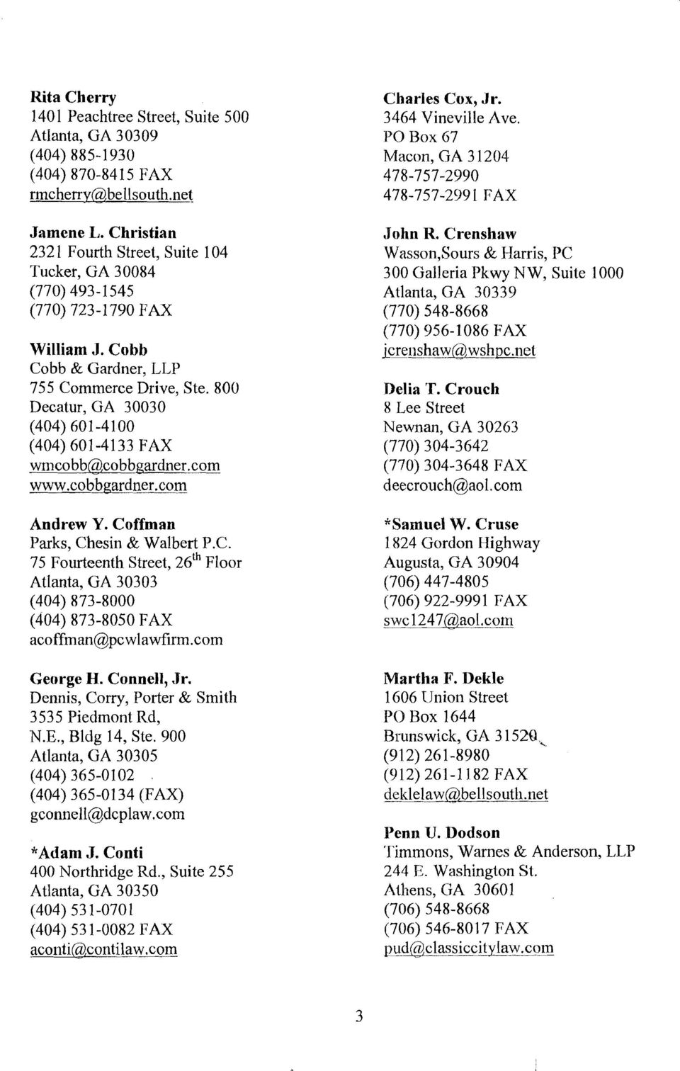 Wasson, Sours & Harris, PC Atlanta, GA Office