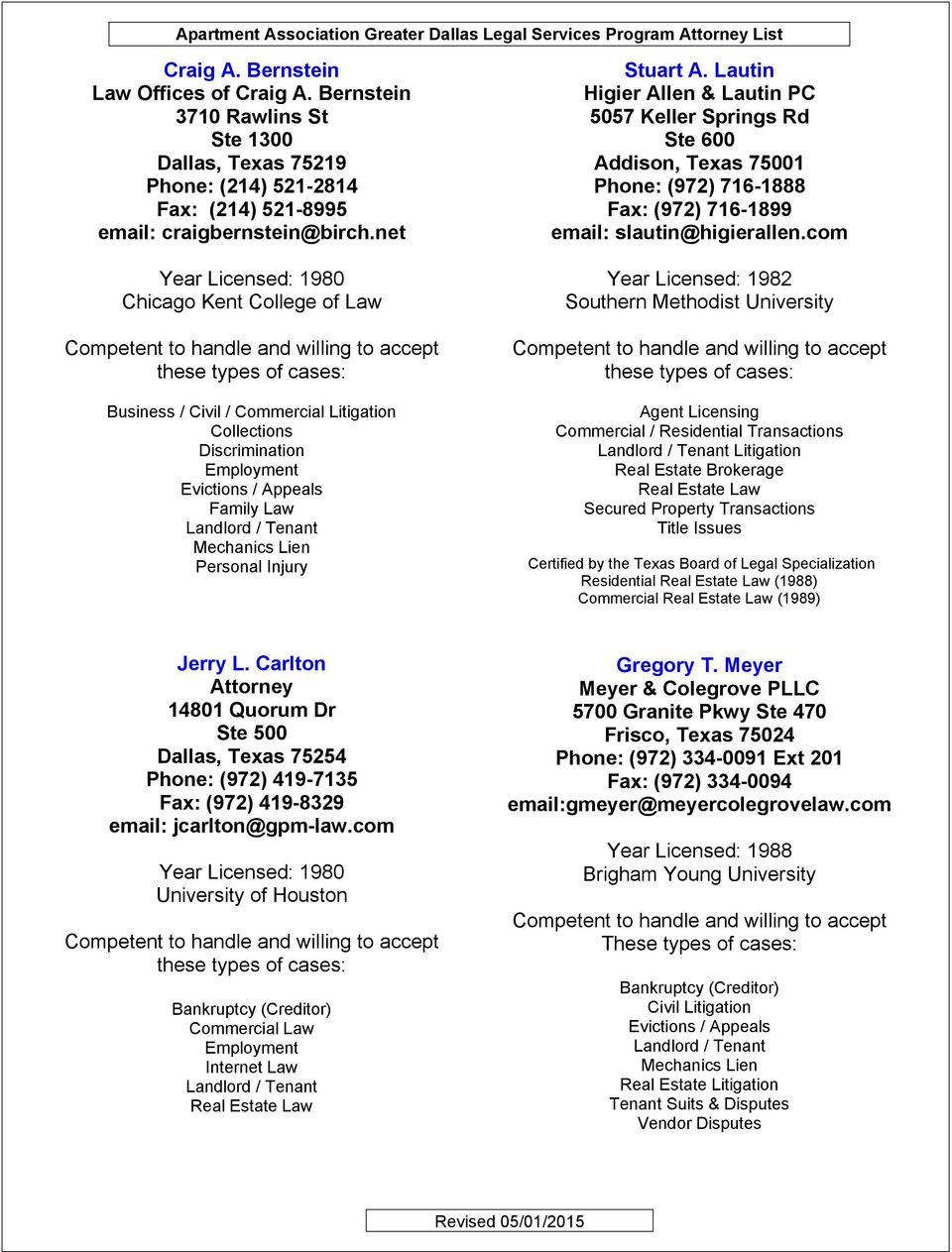 Higier Allen & Lautin PC Addison, TX Office