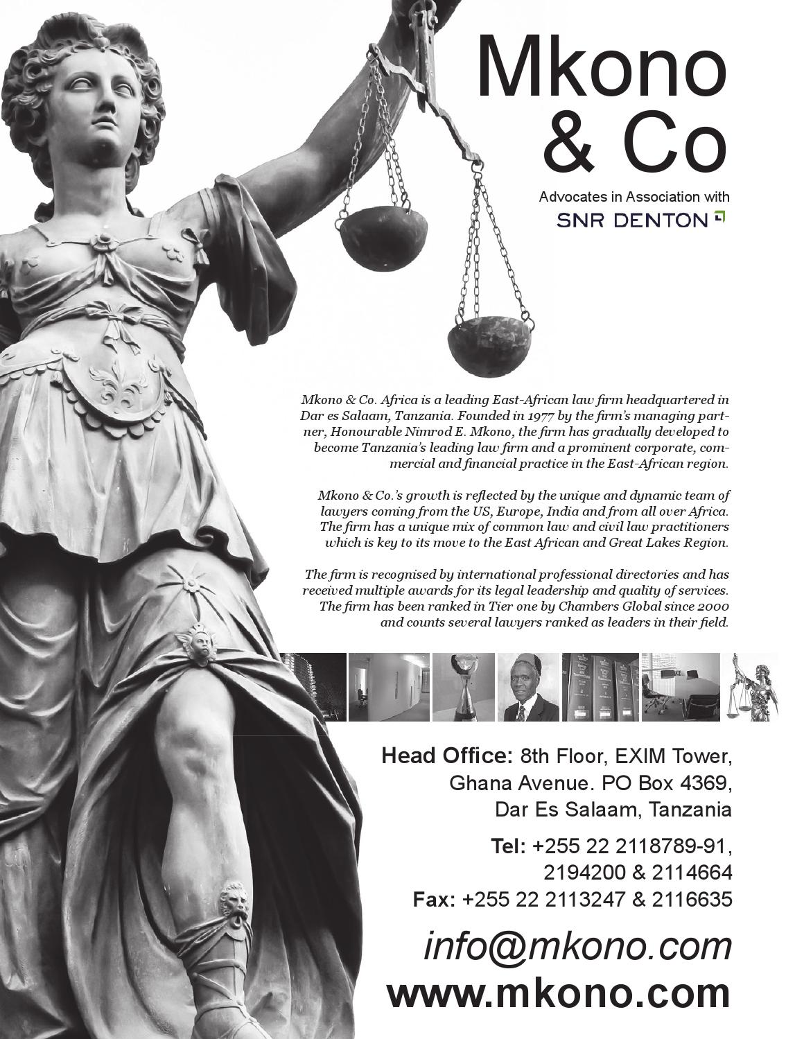 Mkono & Co. Advocates Dar es Salaam, Tanzania, United Republic of Office