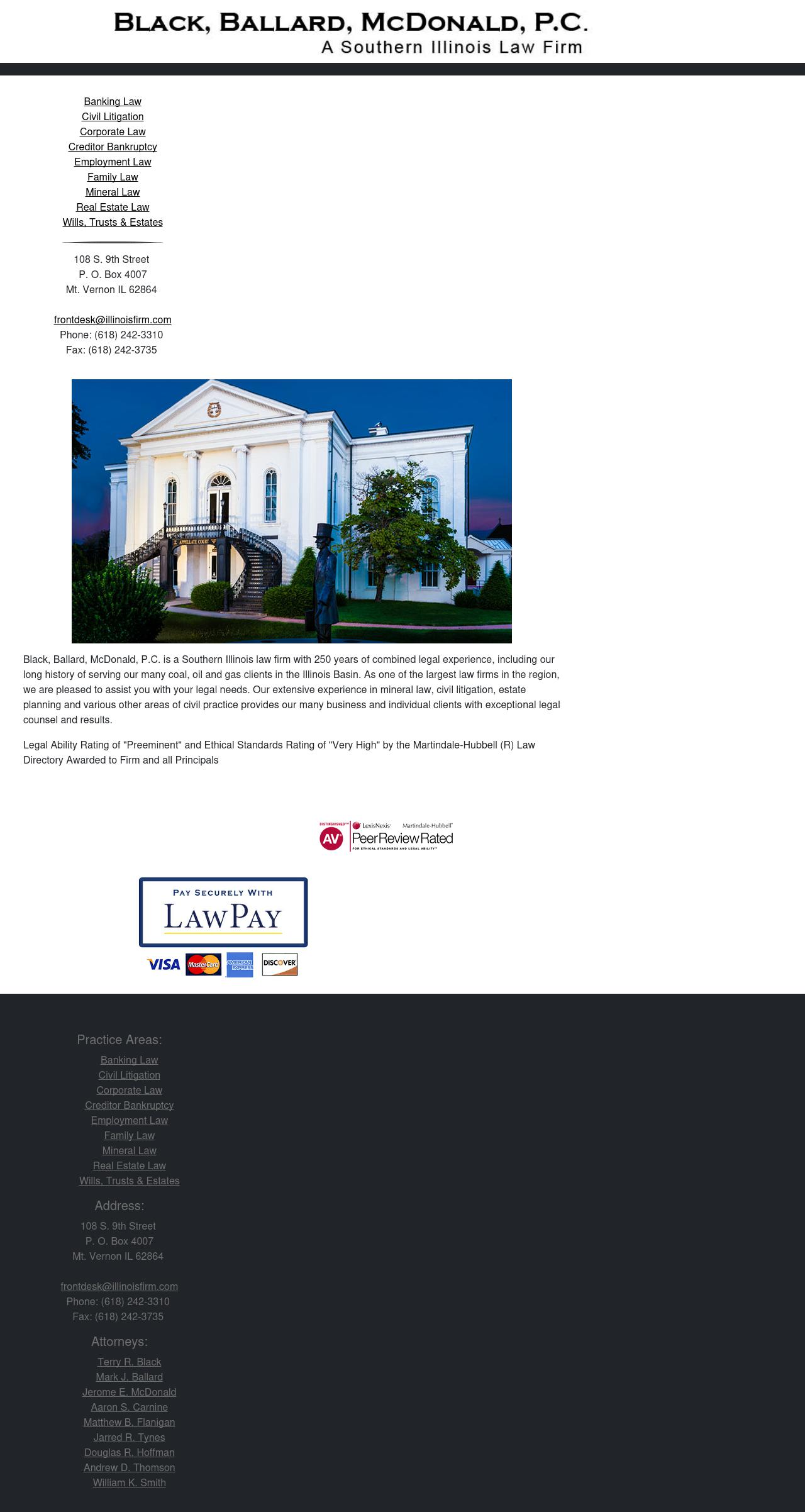 Black, Ballard, McDonald, P.C Mount Vernon, IL Office